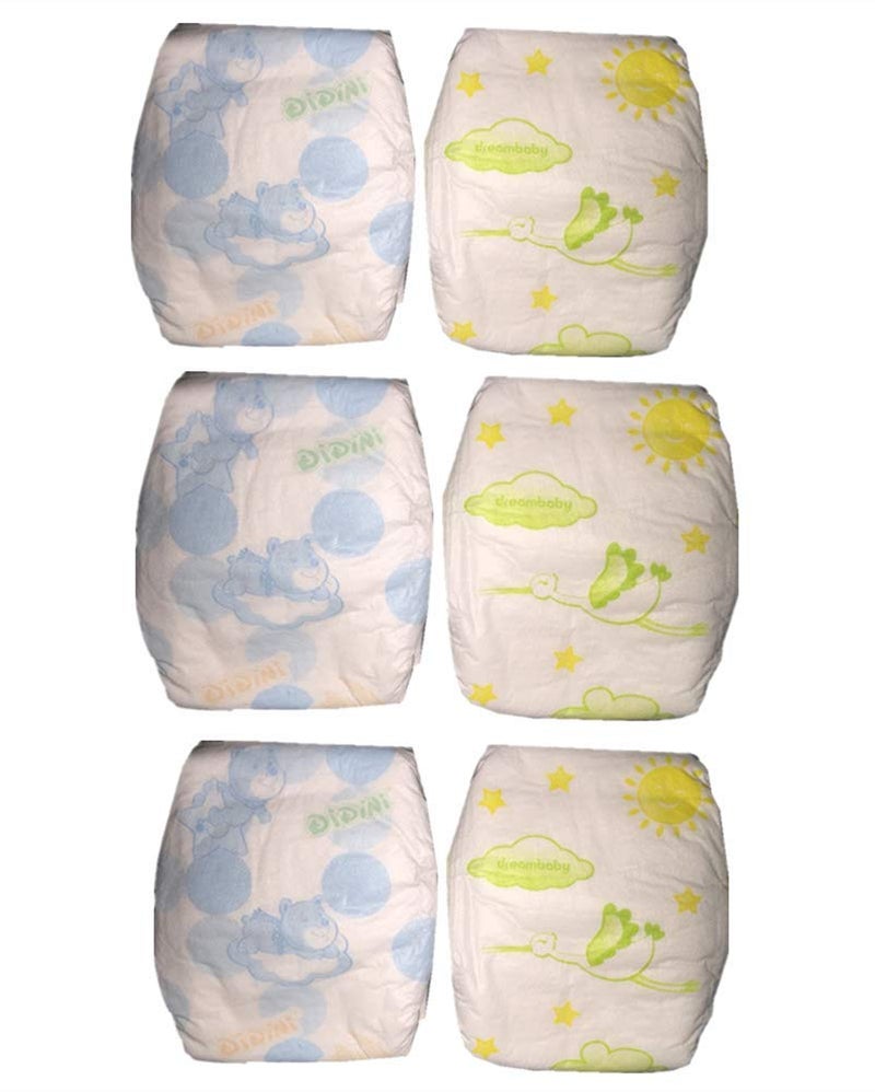 TATU Reborn Baby Dolls Diapers 22 inch Newborn Reusable 6-Piece Pack Fit 18-22in , Alive - Image 1